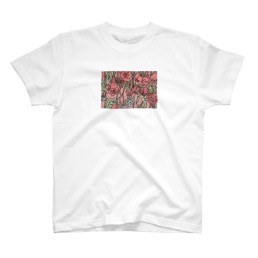 mamamanの薔薇の花 スタンダードTシャツ
