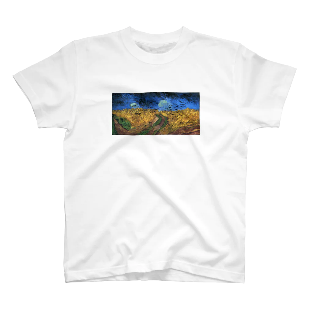 Art Baseのゴッホ / 1890 / Wheatfield with Crows / Vincent van Gogh スタンダードTシャツ