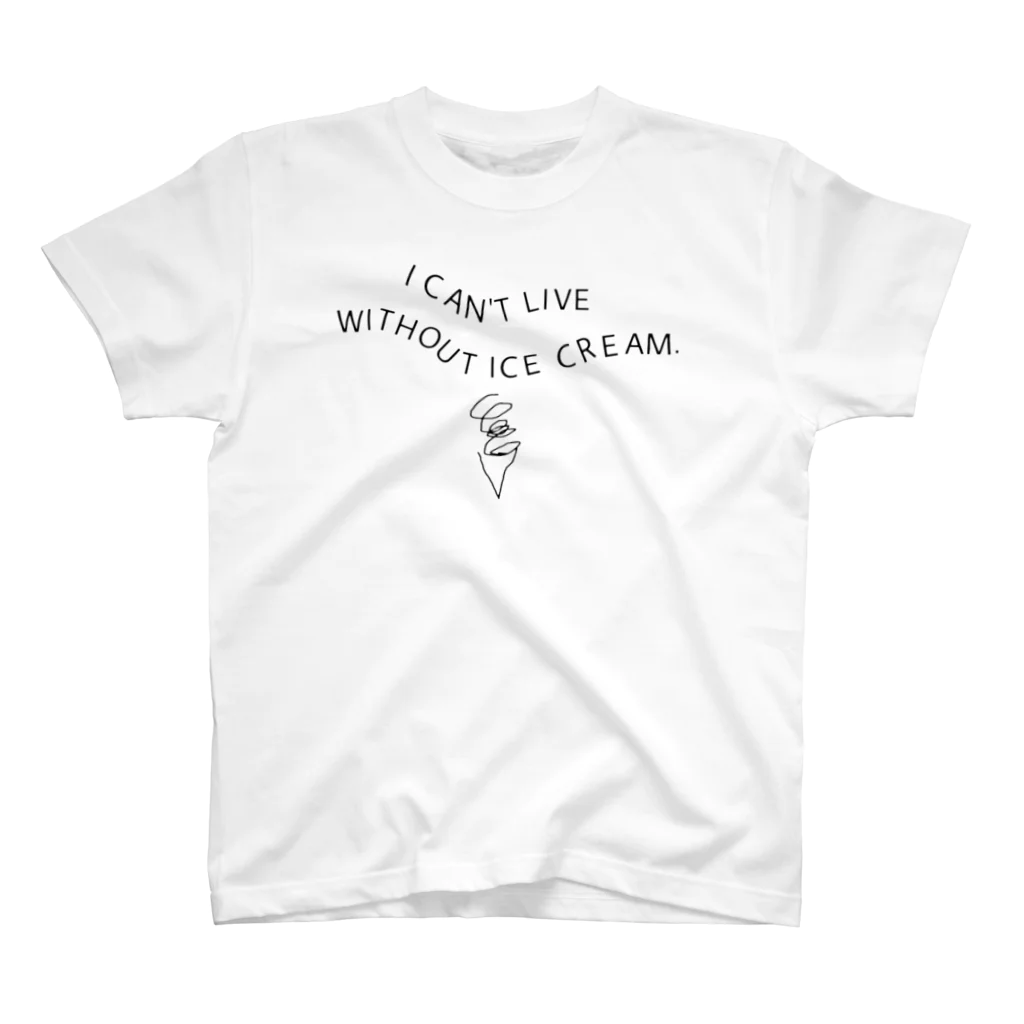 雛.のI can't live without ice cream スタンダードTシャツ