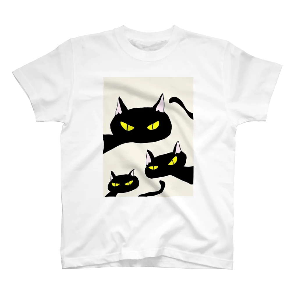 99ZADKIELの目つき悪い黒猫T Regular Fit T-Shirt