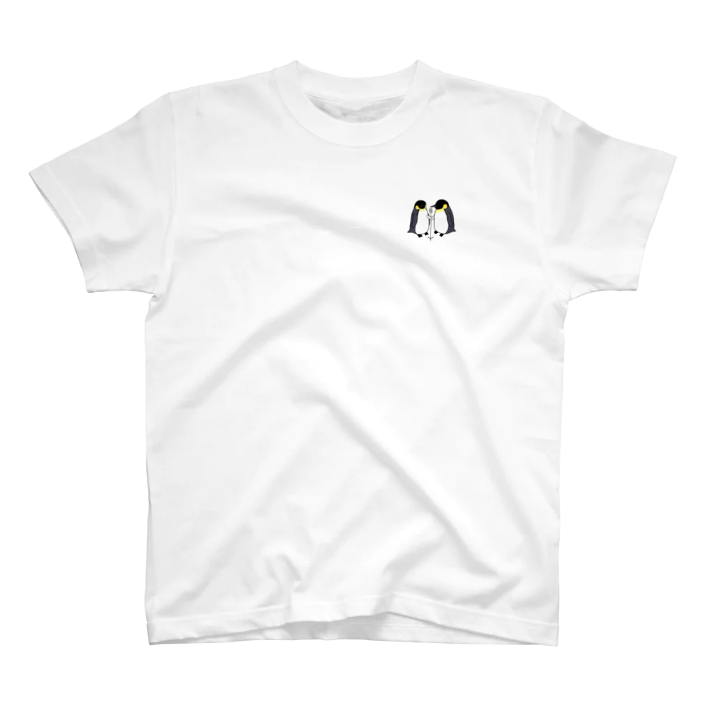 ハマジ ペンギン雑貨の漫才ペンギン(コウテイ) スタンダードTシャツ