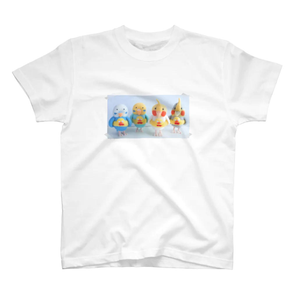 un-petit-pas-ninjinのエア海水浴インコ！ スタンダードTシャツ