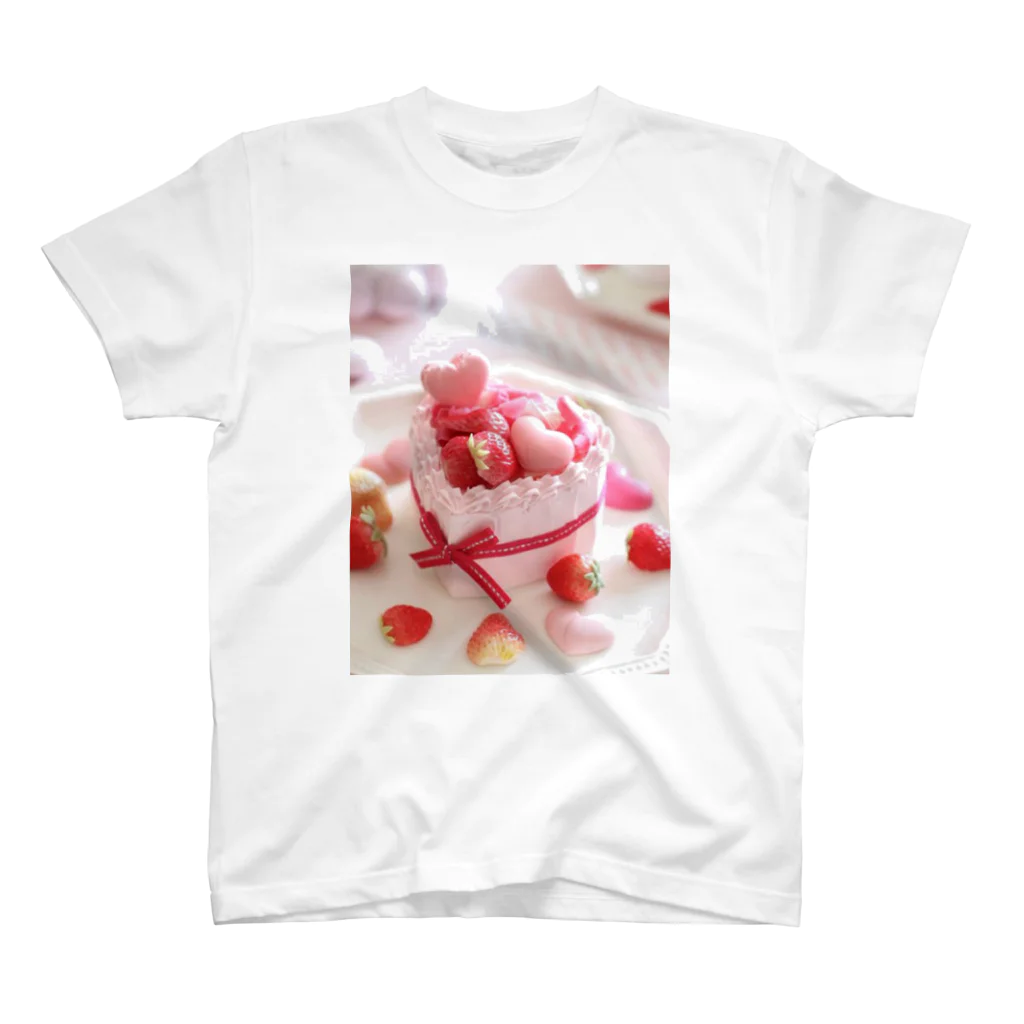 Originalの恋する💗形Cake スタンダードTシャツ