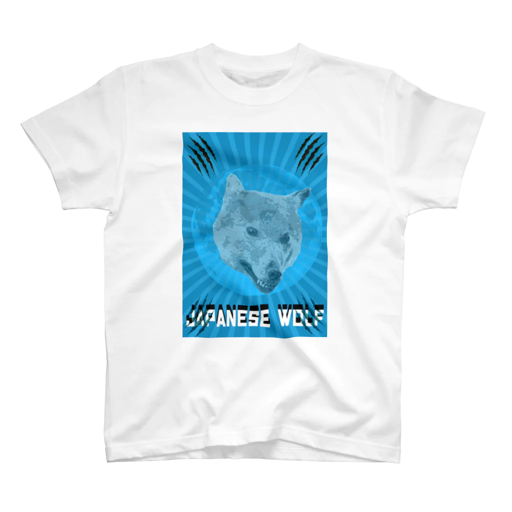 Danke Shoot Coffeeの🐺Japanese Wolf 🐺 Regular Fit T-Shirt