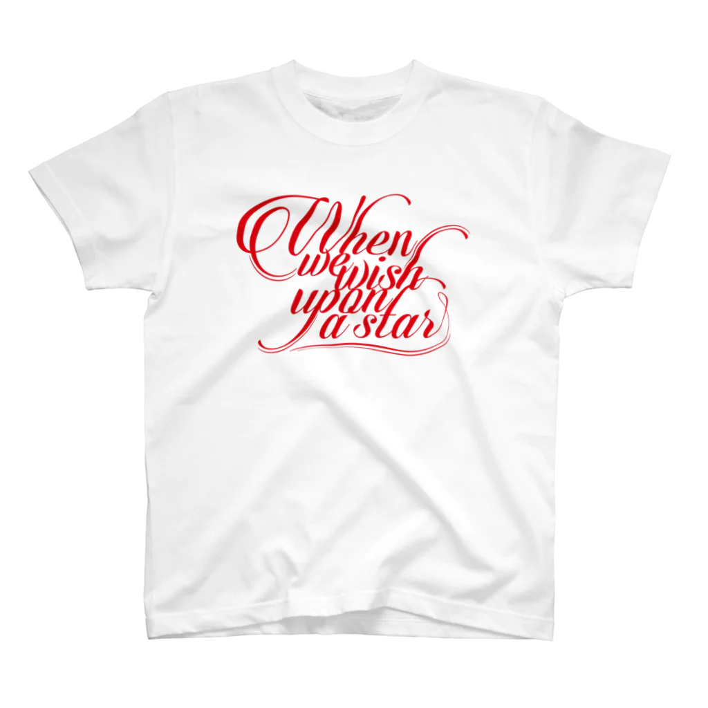 7knotの赤いwhen we wish upon a star　 スタンダードTシャツ