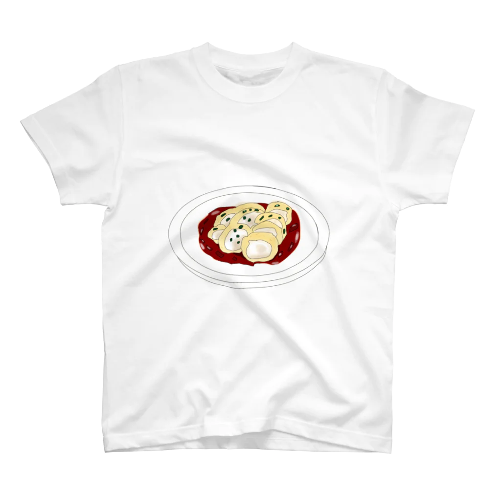 わっさーのれんこん天のかしわ天〜たるジュレ(パプリカ風味)withわさわさ葉っぱ Regular Fit T-Shirt