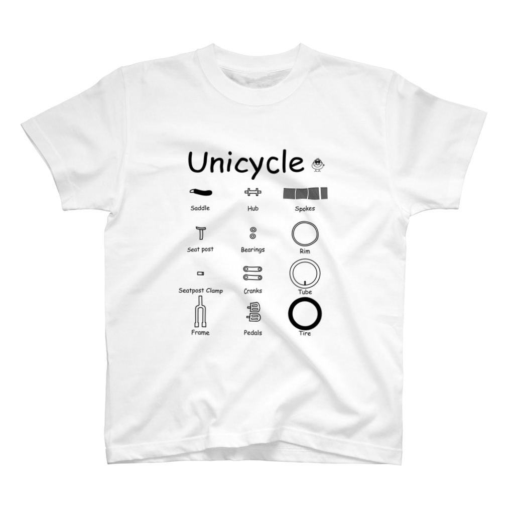 i tilfælde af mel stenografi Unicycle Regular Fit T-Shirt by YaMa ∞ SUZURI