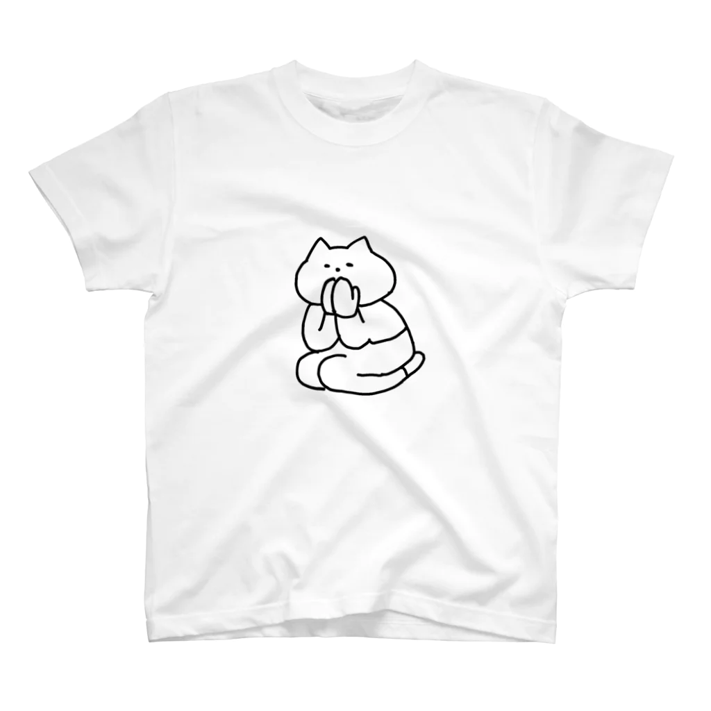 むむむの拝みねこ Regular Fit T-Shirt