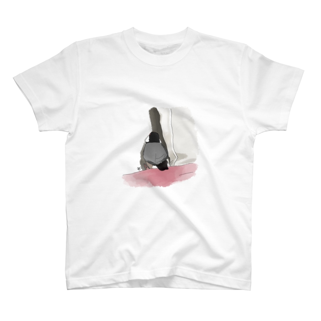 calcalの奥が気になる桜文鳥 Regular Fit T-Shirt