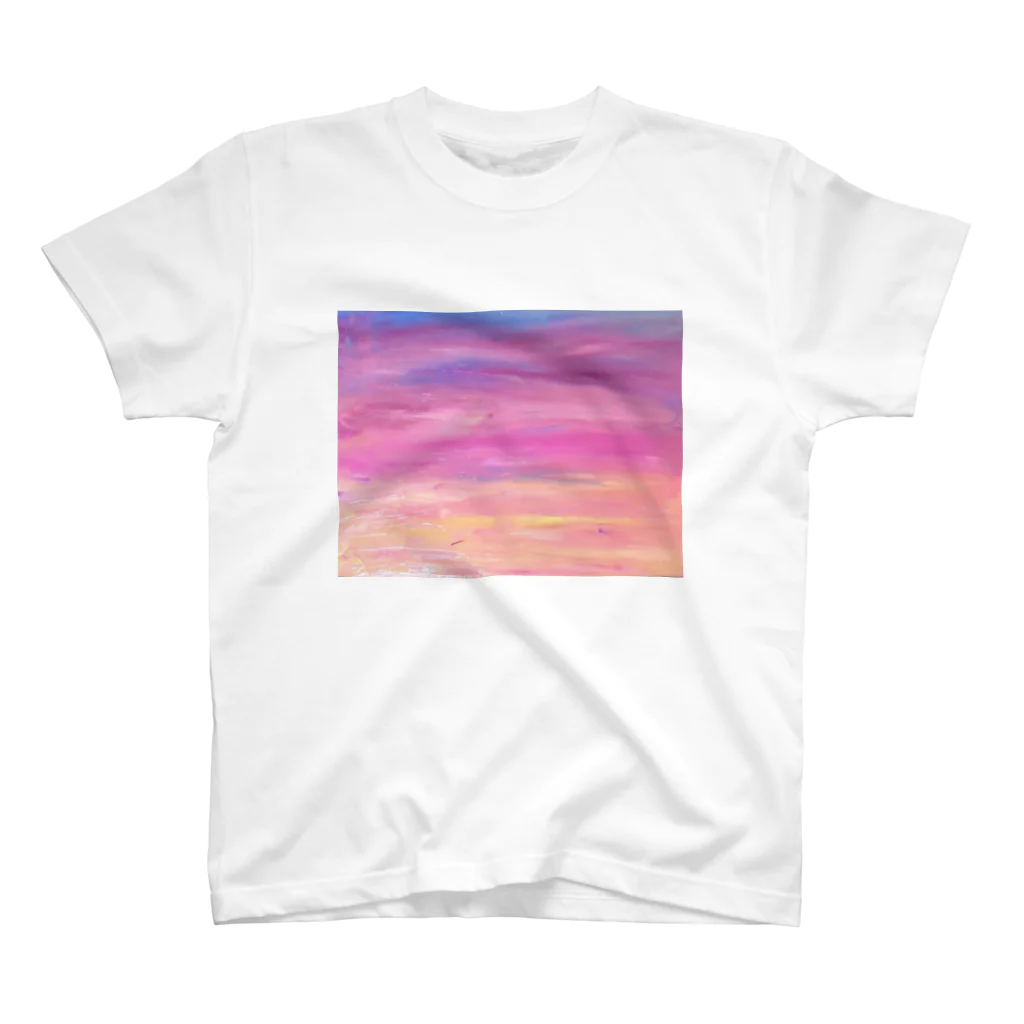 せきね まりのの夕焼け絵の具パープル Regular Fit T-Shirt