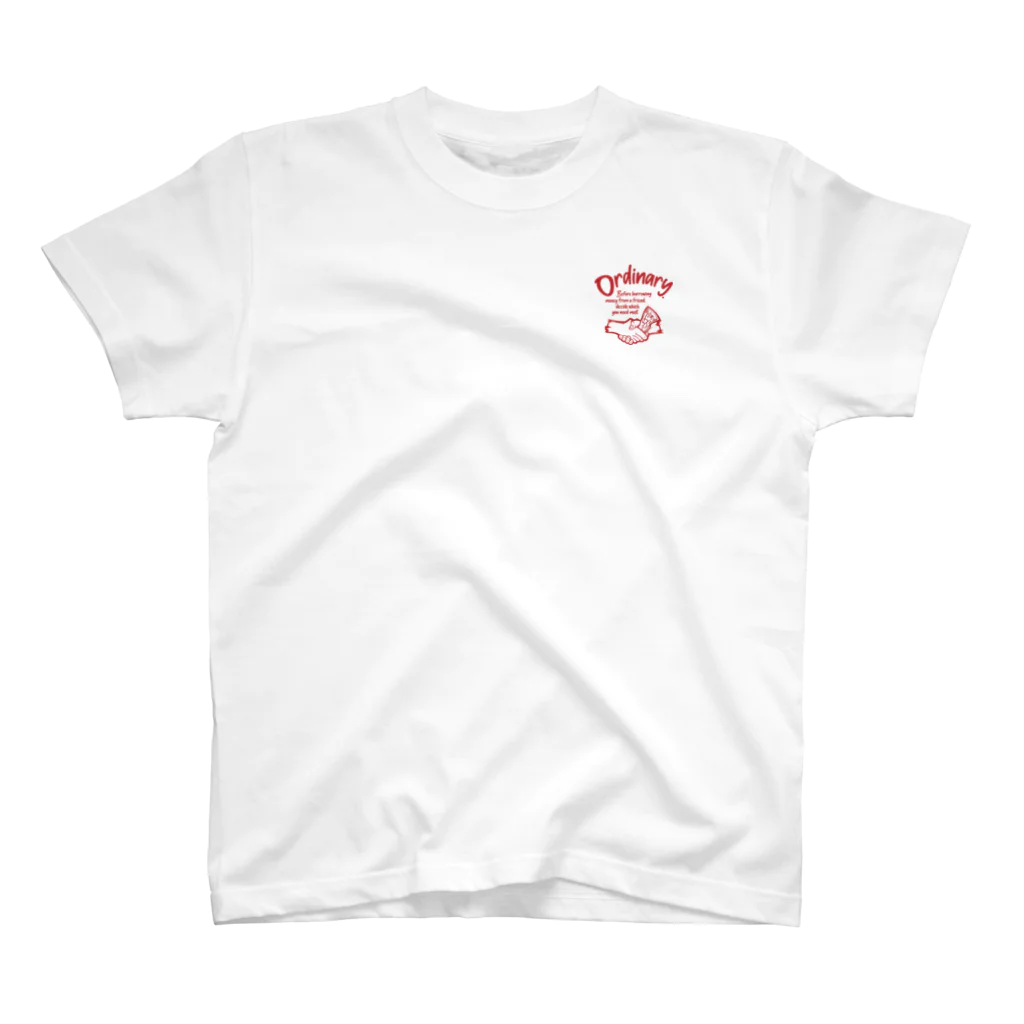 Ordinaryの【OR-040 RED LOGO】 スタンダードTシャツ