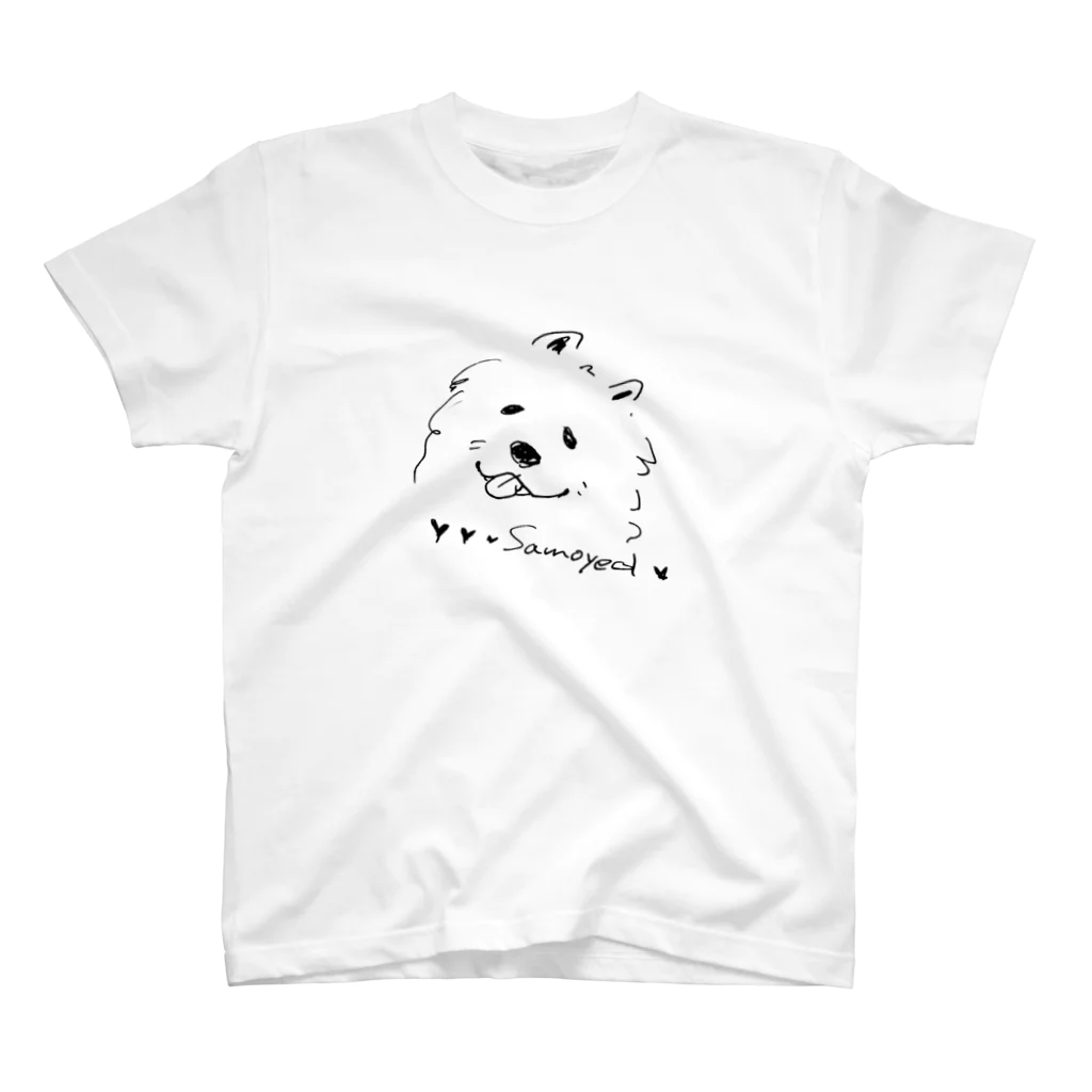 uniple365のMOFUMOFU uniple_samoyed スタンダードTシャツ