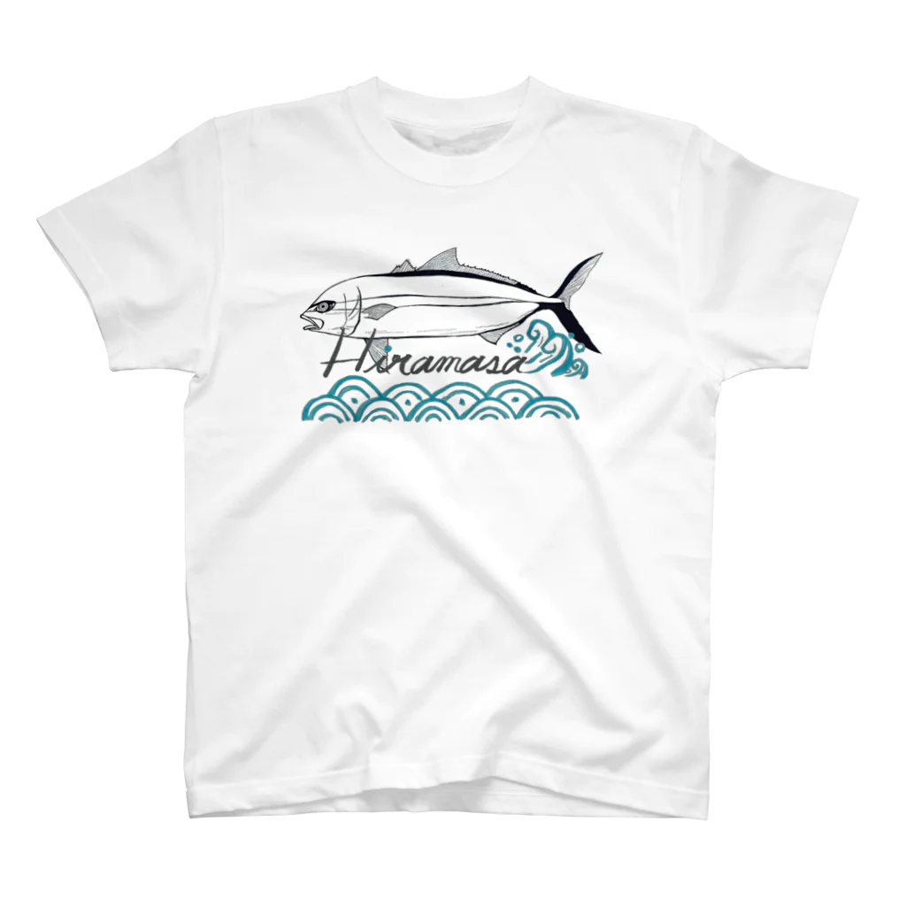 𝕚𝕣𝕠𝕤𝕒𝕤𝕙𝕚のgoldstriped(yellowtail) amberjack スタンダードTシャツ