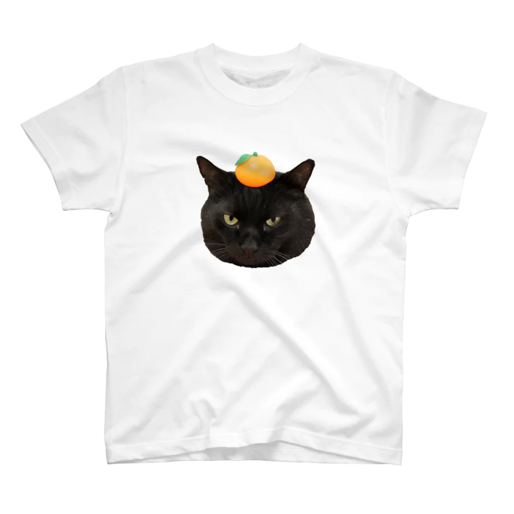 くろねこしろねこのみかん黒猫ティー スタンダードTシャツ