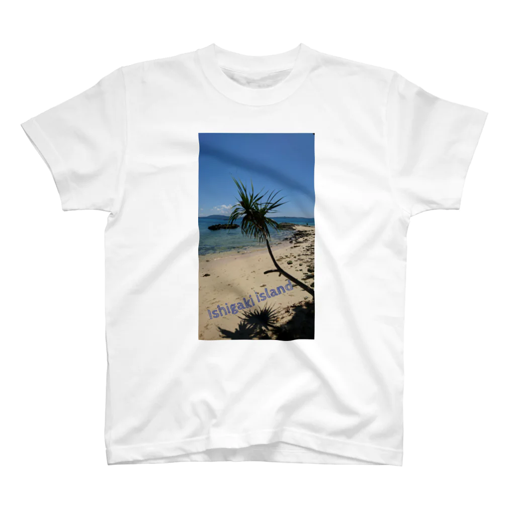 ビーチコーマーの石垣島のビーチ ヤシの木 티셔츠
