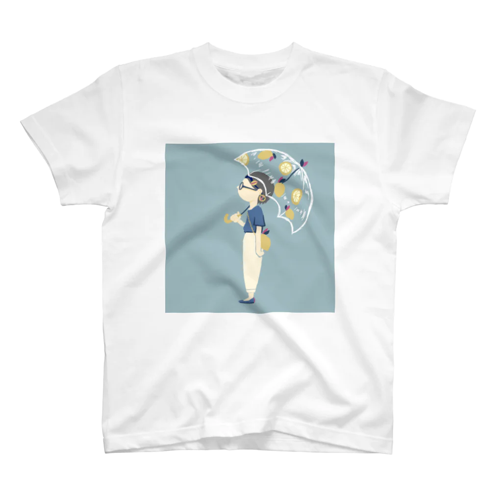 Love  corinのレモン傘の女の子 Regular Fit T-Shirt