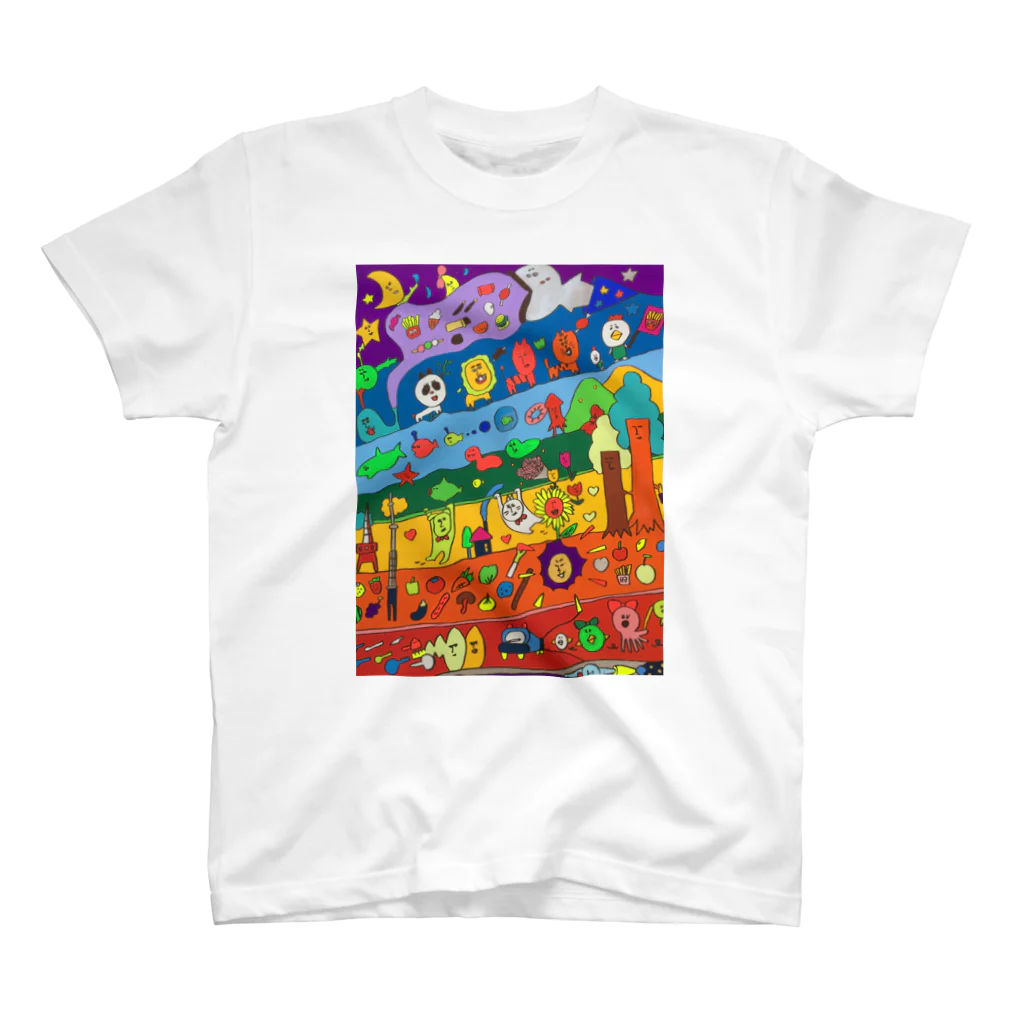 鈴木ポテトのRAINBOW🌈🌈🍦🍟🍟 スタンダードTシャツ