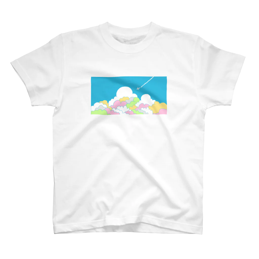 のぐちさきの入道雲とひこうき雲 Regular Fit T-Shirt