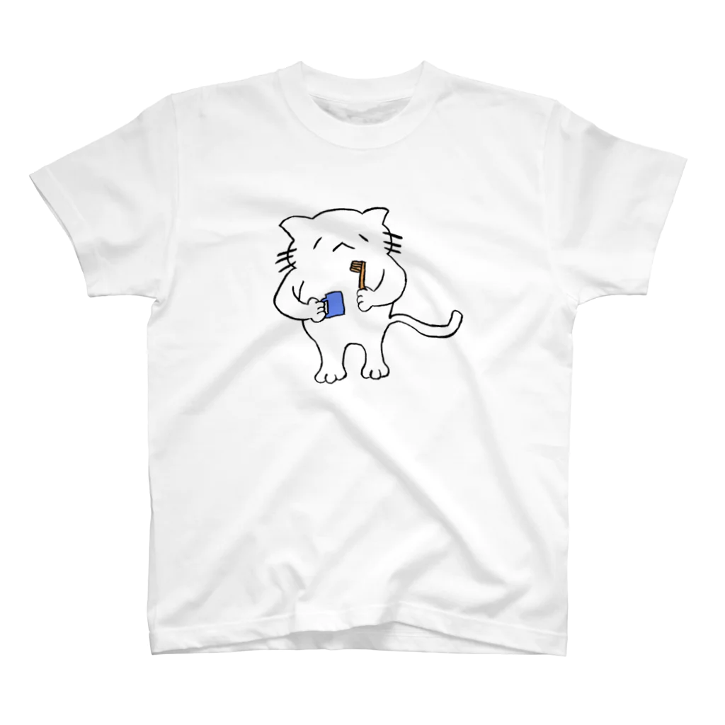 kisyaの歯みがきするねこ Regular Fit T-Shirt