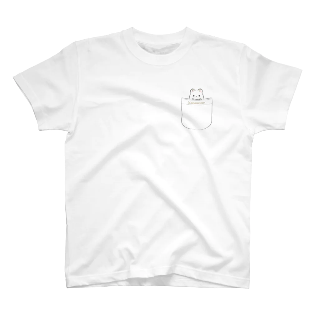 wacomonoのポケットハムスター／ロボロフスキー Regular Fit T-Shirt