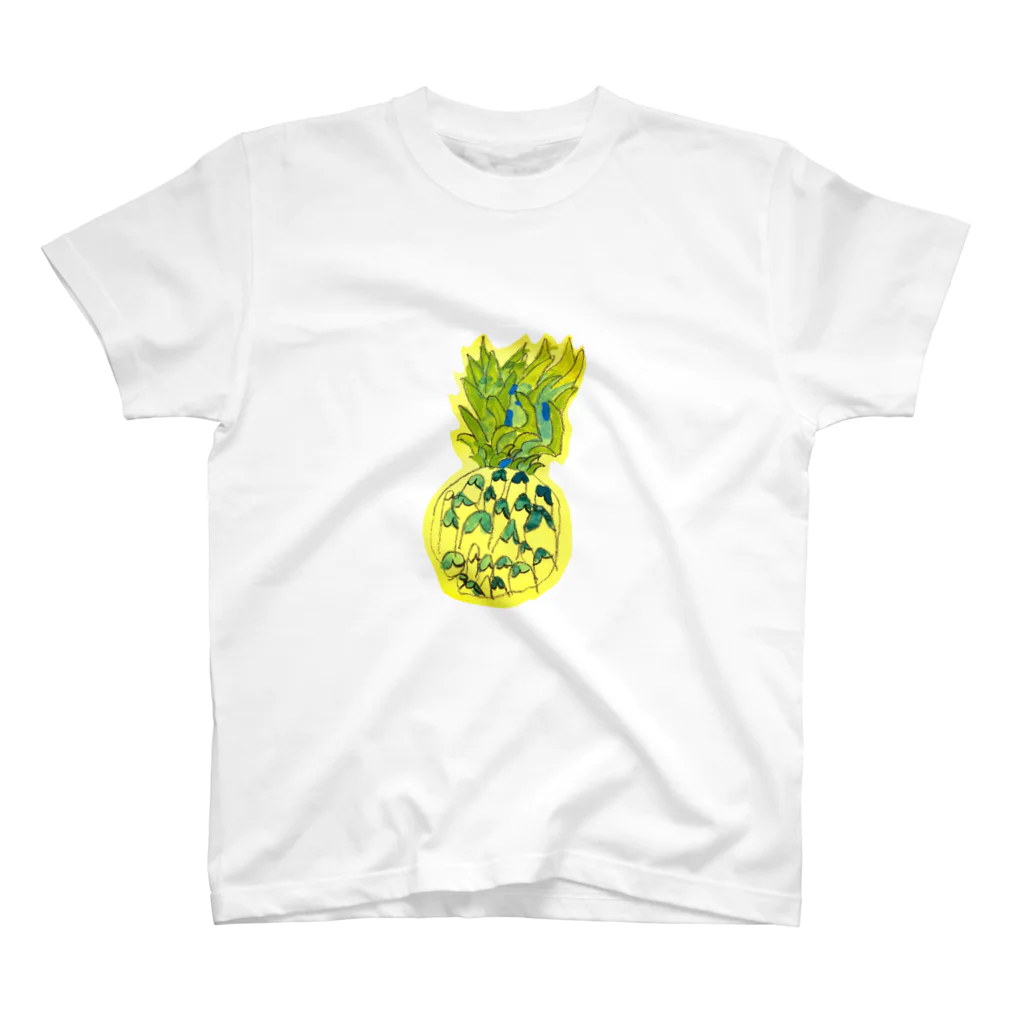 5つ葉クローバーのパイナップル〜7歳息子の年長時の作品〜 Regular Fit T-Shirt