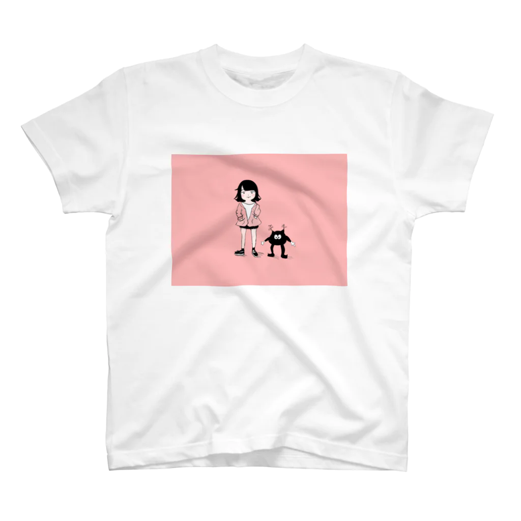 めろんぱんのモンスターと女の子 スタンダードTシャツ