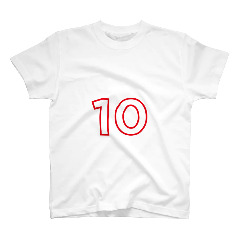 ふしめTシャツの10歳のふしめ (Red) スタンダードTシャツ