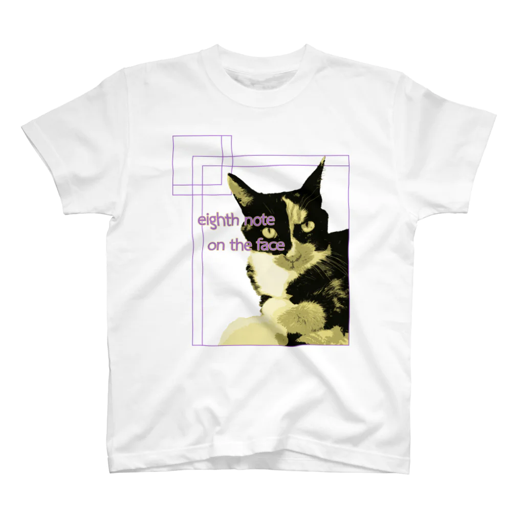 TAKUYA DESIGN WORKSの8分音符な猫 Ver.2 スタンダードTシャツ