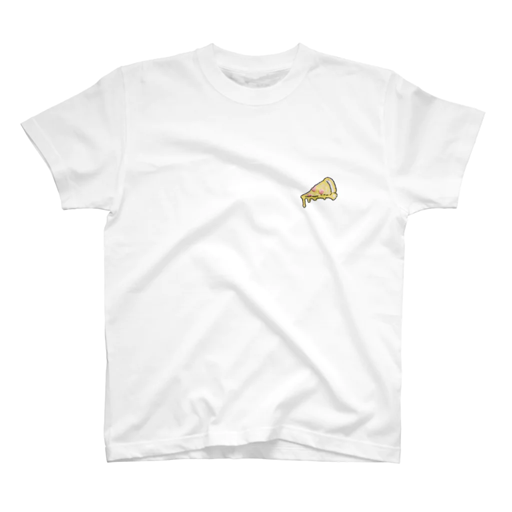  heymangoの刺繍ピザ Regular Fit T-Shirt
