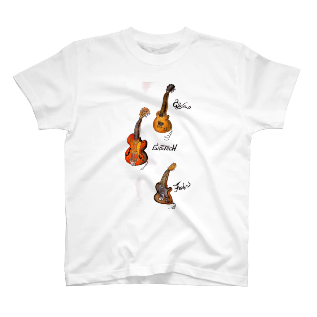 栗原進@夢の空想画家のguitars Regular Fit T-Shirt