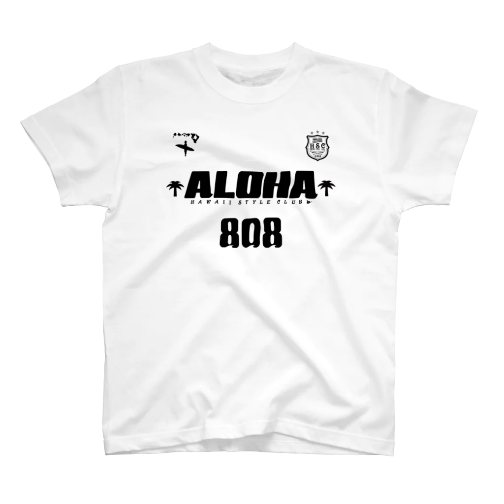 ハワイスタイルクラブの〔Back Print〕 Team ALOHA 808 Regular Fit T-Shirt