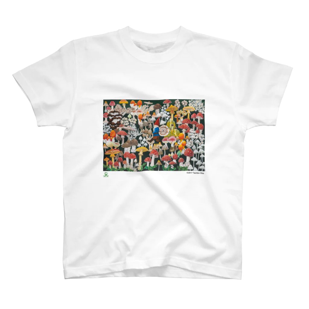 天才アートKYOTOの天才アートKYOTO＿大場多知子＿１「きのこ祭り」 Regular Fit T-Shirt