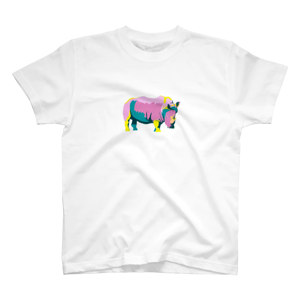 kitsuneのカラフルサイ（kitsuneのポップアートシリーズ） スタンダードTシャツ