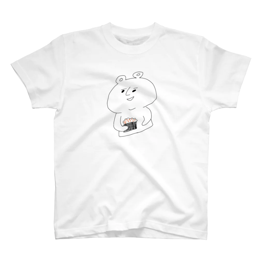 まめたのいくらを食べるクマ スタンダードTシャツ