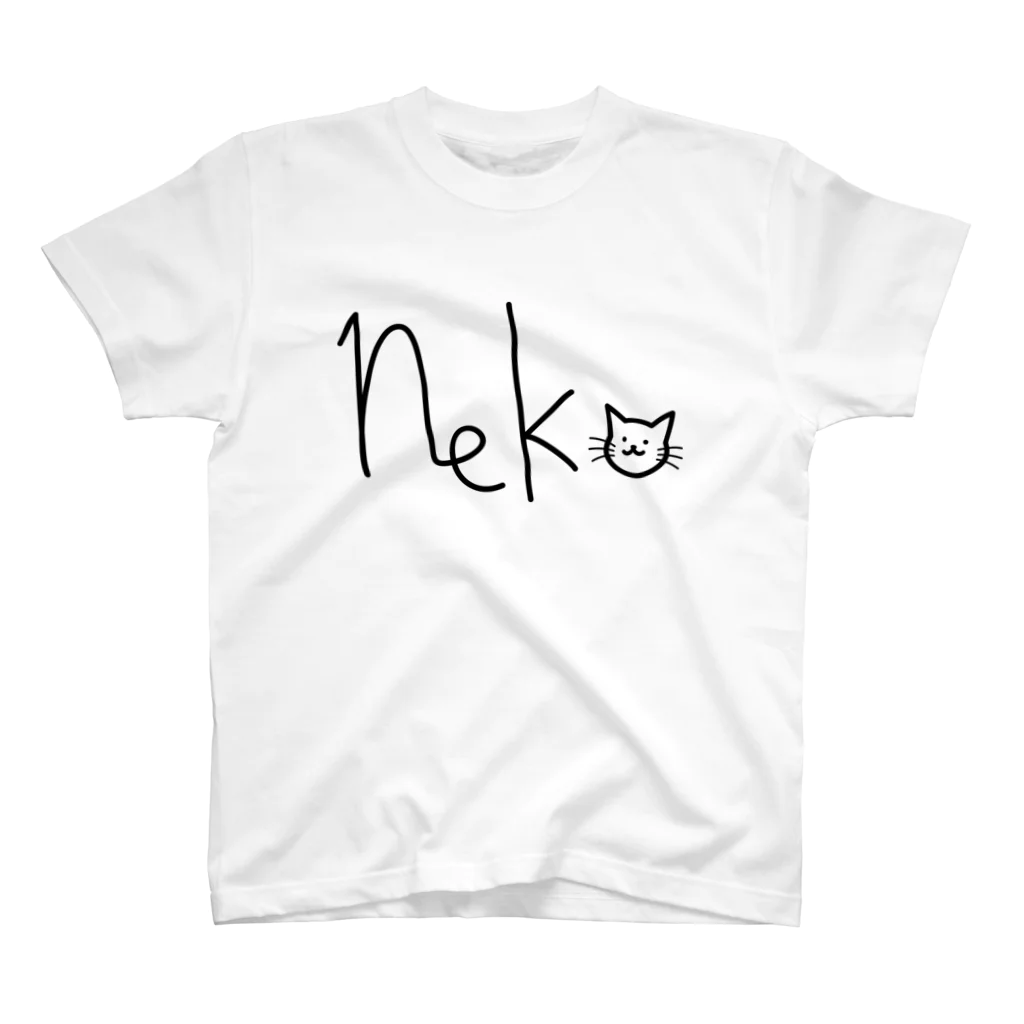 ゆるいげのnekoT-黒- Regular Fit T-Shirt