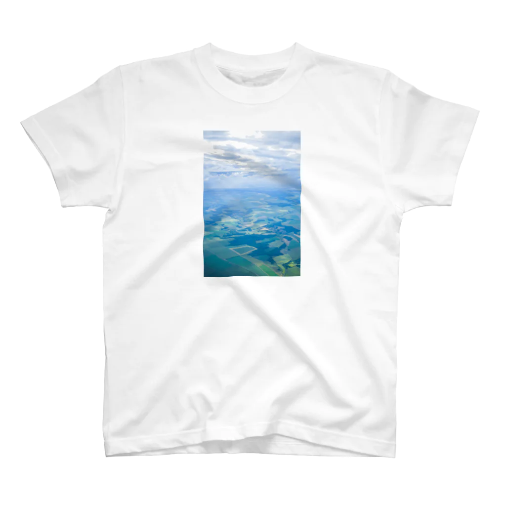 リンの工作室の雲と田畑　空 スタンダードTシャツ