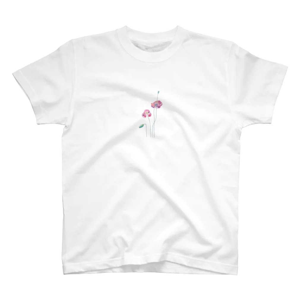 kitsuneのポピーと虫（kitsuneのポップアートシリーズ） スタンダードTシャツ