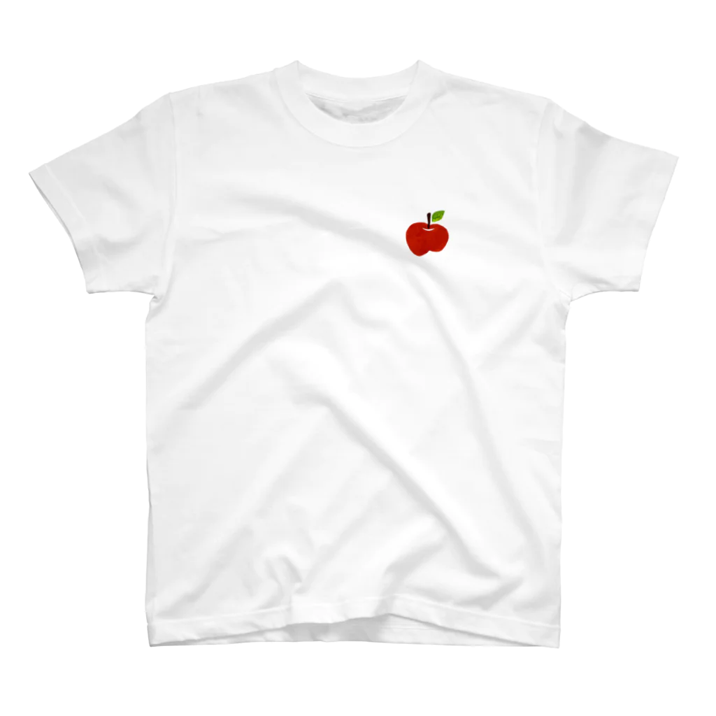ペーパーモザイクの店のりんごワンポイント スタンダードTシャツ
