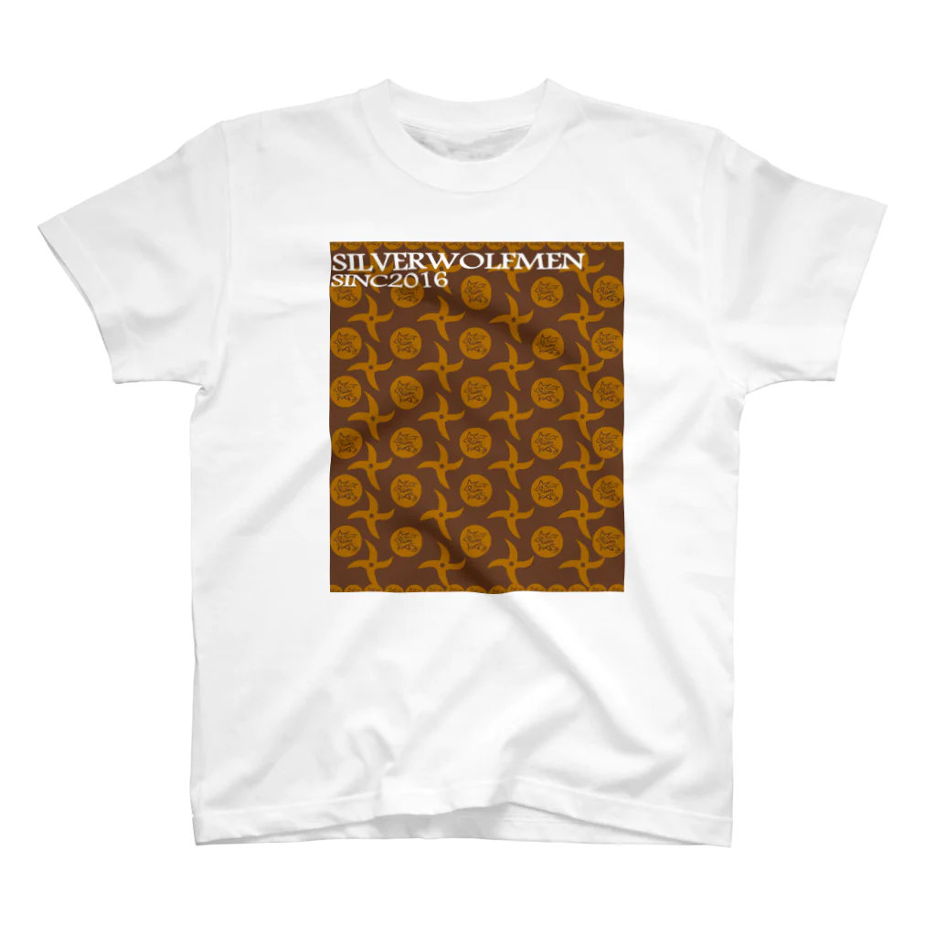 ＳＩＬＶＥＲＷＯＬＦＭＥＮmixculturedesinの7月ＮＥＷ「SILVERWOLFＭＡＮＭMONOGRAＭ」 スタンダードTシャツ