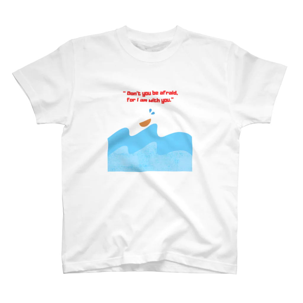 shop✴︎クリスチャングッズのDon’t you be afraid, for I am with you. スタンダードTシャツ