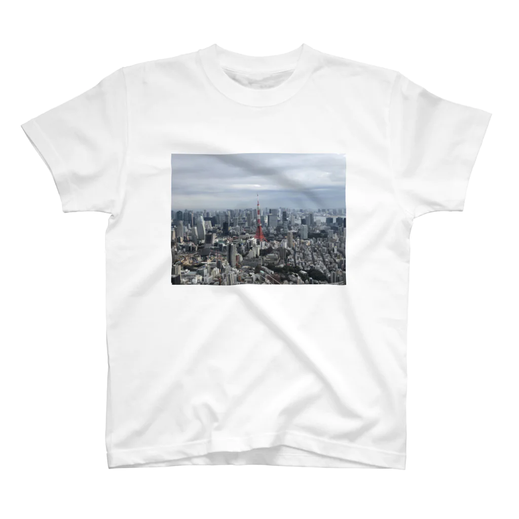 FumiProgrammerの高台から眺める東京タワー Regular Fit T-Shirt