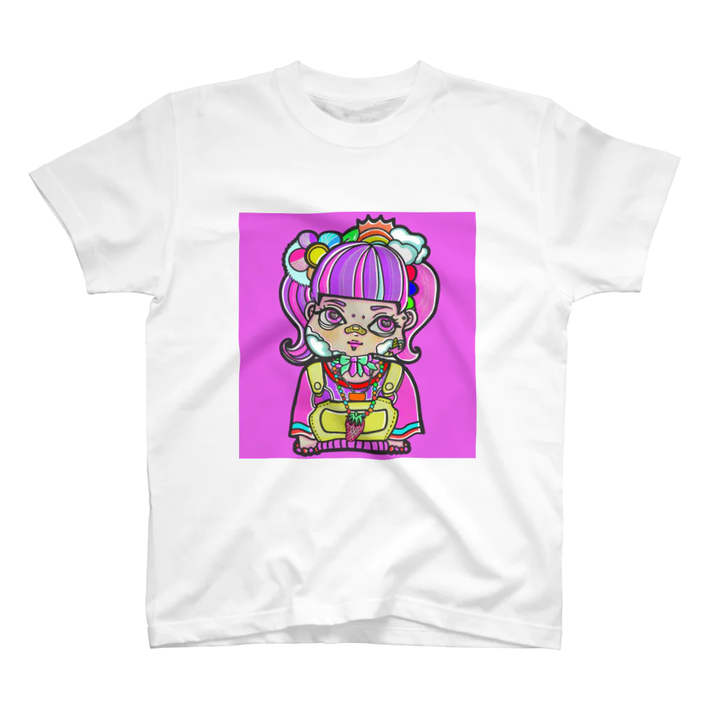 🐼🌈🌈いちみととう💜💙💚💛のピンクデコラちゃん スタンダードTシャツ