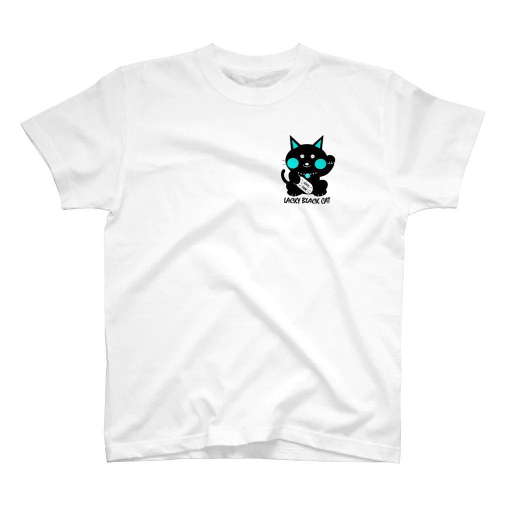 MOTCOM Winkel+の幸運の黒猫｜GOODLUCKcat スタンダードTシャツ