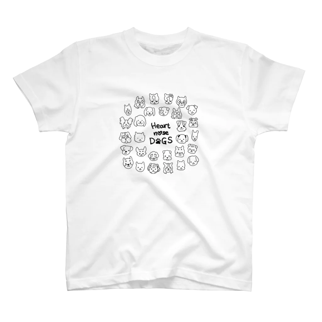 Heart nose DOGSのHeart nose DOGS（丸型） Regular Fit T-Shirt