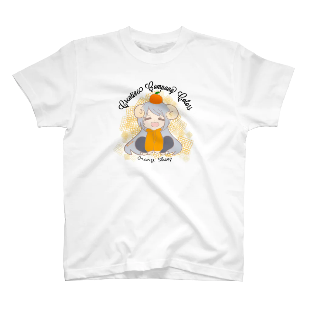 CCC STORES出張所の【ひつじのりさ】Tシャツ design by 山内里紗 Regular Fit T-Shirt