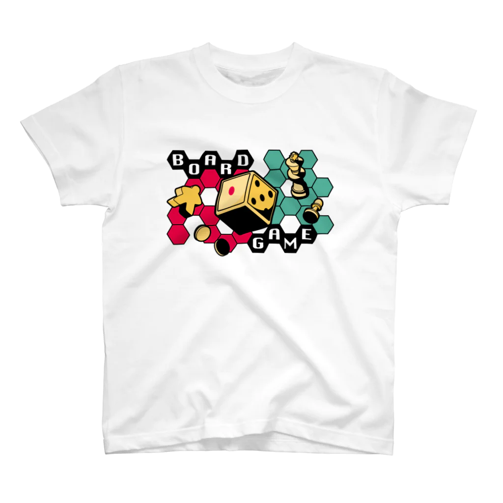 gamecafe_espaceのボードゲームシャツ　白 スタンダードTシャツ