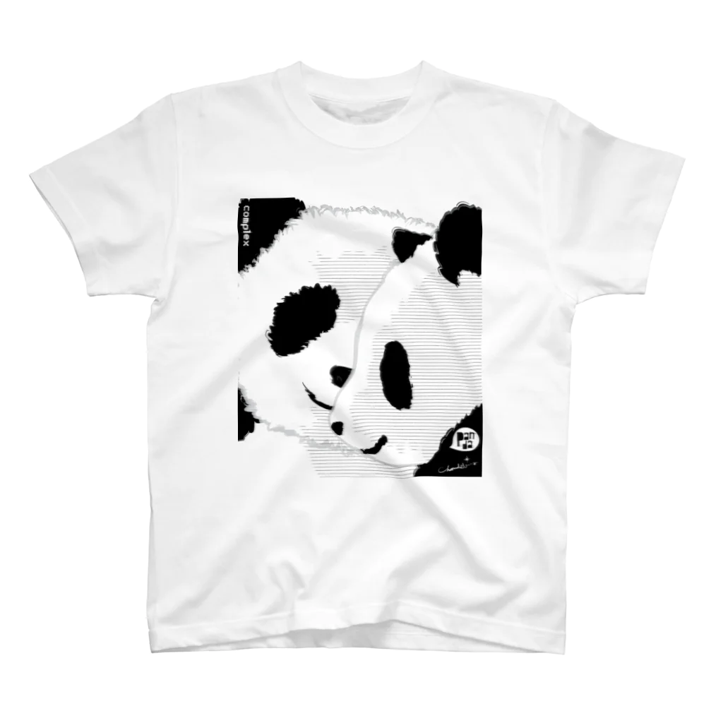 LittleLoroのPANDA COMPLEX パンダ頭複合体 0469 スタンダードTシャツ