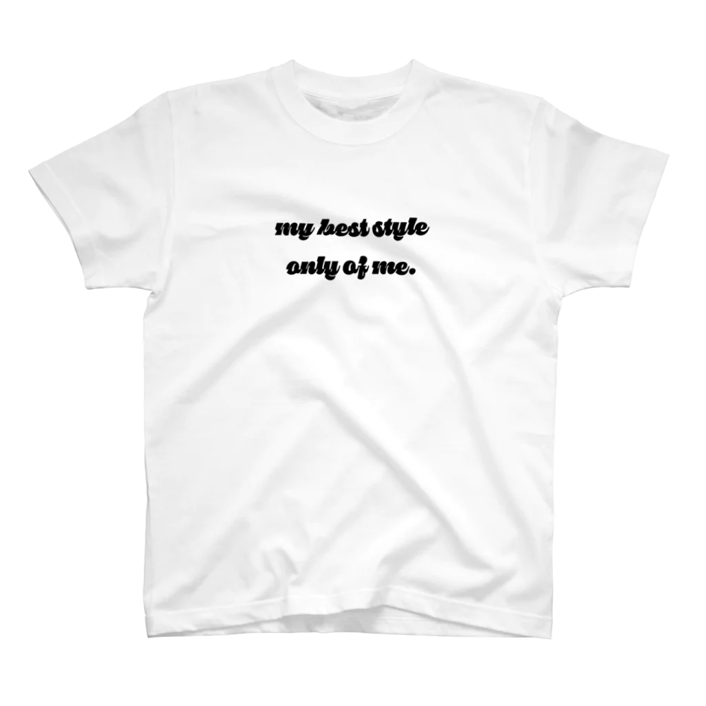 myselfのlogo print tee / black Regular Fit T-Shirt