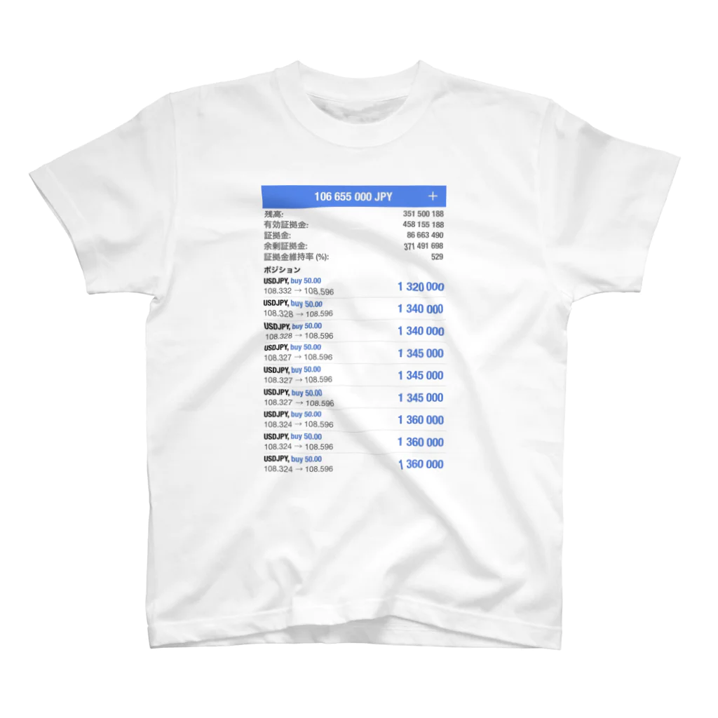 TRADERSのFX 爆益 スタンダードTシャツ