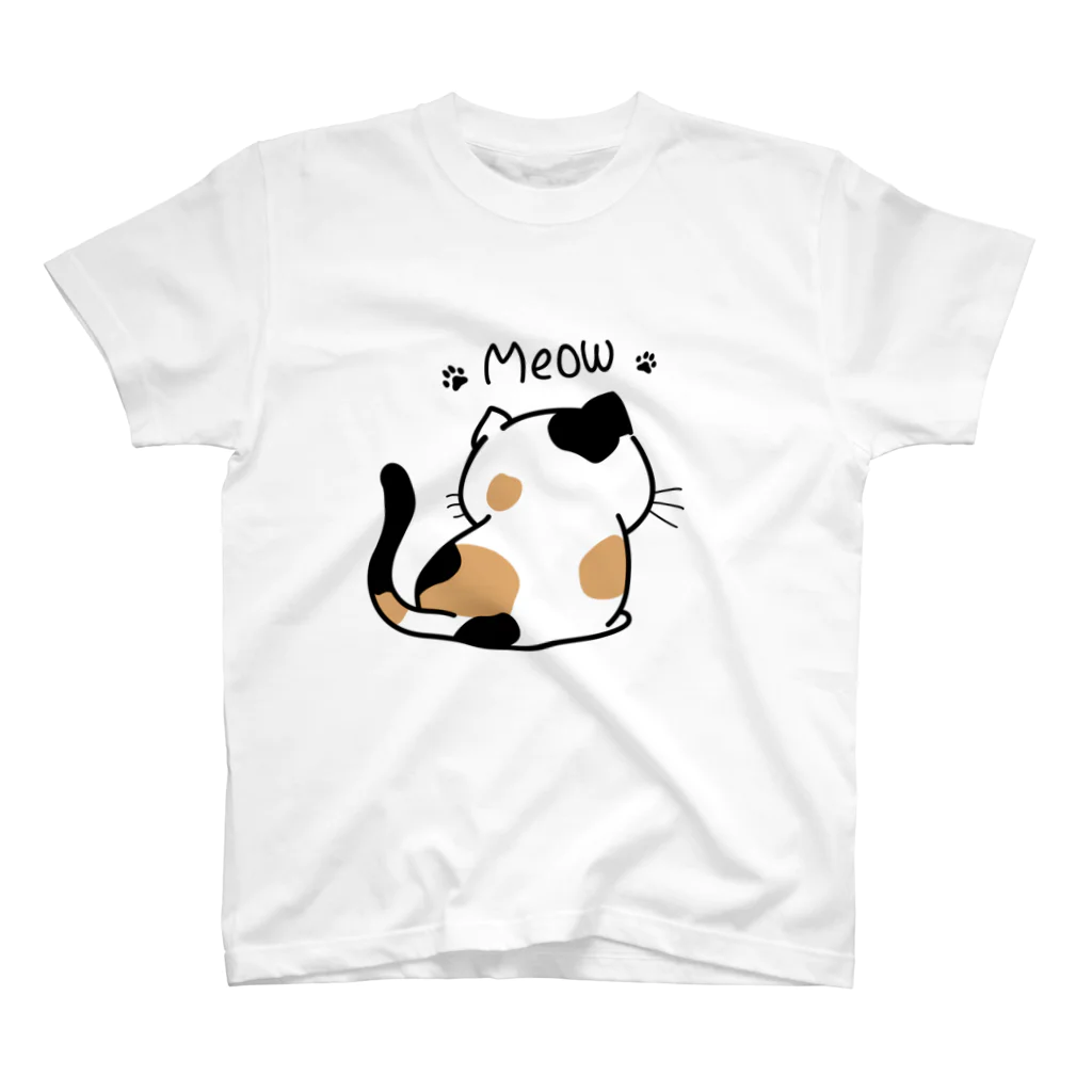 Links-Tの三毛猫後ろ姿 スタンダードTシャツ